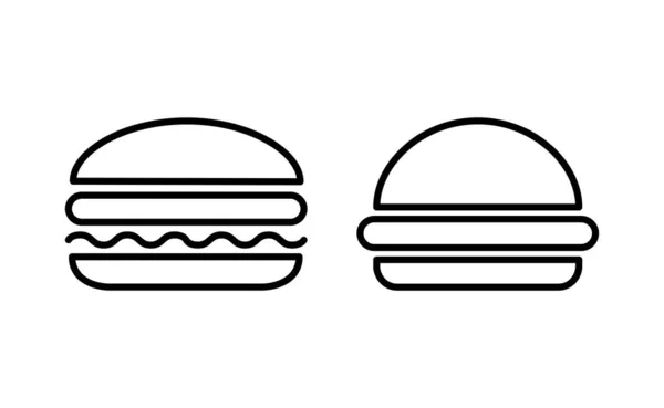 Burger Icon Vector Web Mobile App Burger Sign Symbol Hamburger — Stockový vektor