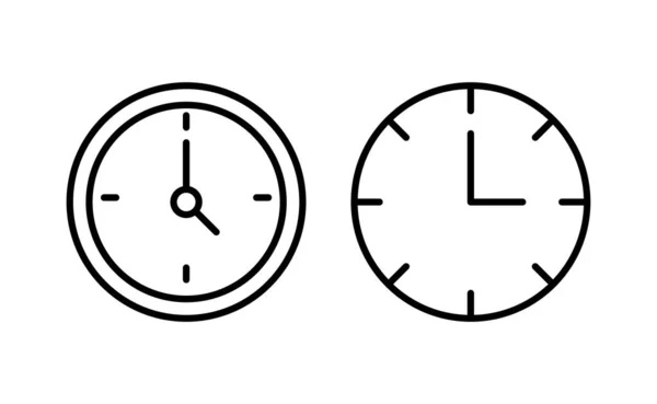 Clock Icon Vector Web Mobile App Time Sign Symbol Watch — ストックベクタ