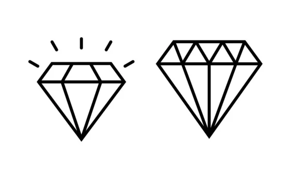 Diamond Icon Vector Web Mobile App Diamond Gems Sign Symbol — Stock Vector
