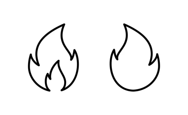 Fire Icon Vector Web Mobile App Fire Sign Symbol — Vetor de Stock