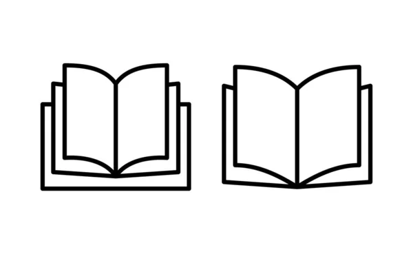 Book Icon Vector Web Mobile App Open Book Sign Symbol — Stok Vektör