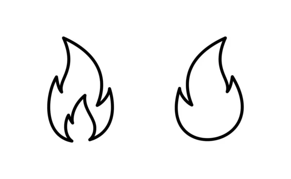 Fire Icon Vector Web Mobile App Fire Sign Symbol — Vetor de Stock