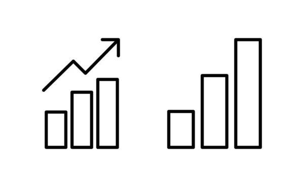 Growing Graph Icon Vector Web Mobile App Chart Sign Symbol — Stockový vektor