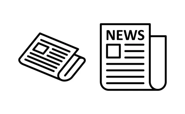 网络应用和移动应用的报纸图标向量 报纸符号和符号 — 图库矢量图片
