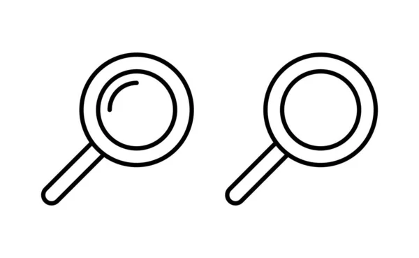 搜索Web应用程序和移动应用程序的图标向量 搜索放大镜标志和符号 — 图库矢量图片