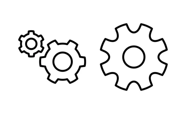 Configuración Vector Icono Para Web Aplicación Móvil Ajustes Engranaje Signo — Archivo Imágenes Vectoriales