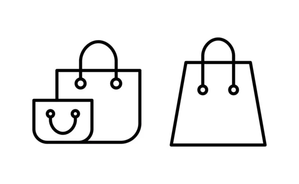 Shopping Bag Icon Vector Web Mobile App Shopping Sign Symbol — Stock Vector