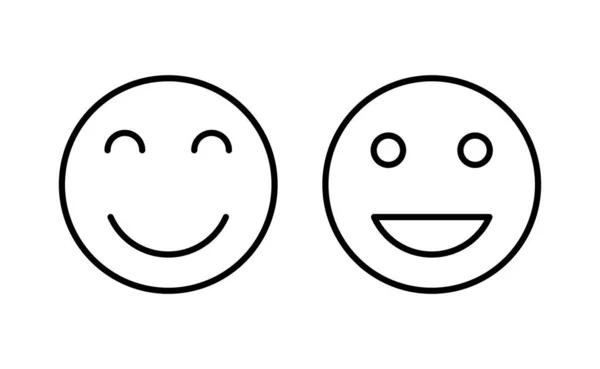 Vetor Ícone Sorriso Para Web Aplicativo Móvel Ícone Emoticon Sorriso — Vetor de Stock
