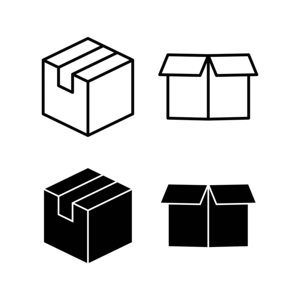 Box Icon Vector Web Mobile App Box Sign Symbol Parcel —  Vetores de Stock