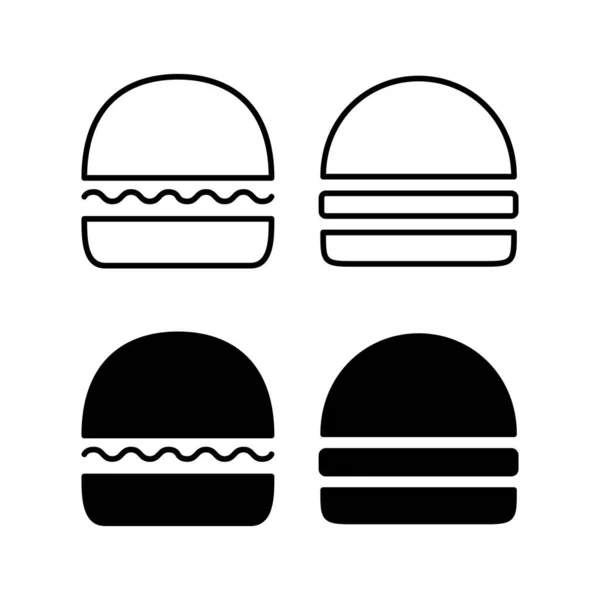 Burger Icon Vector Web Mobile App Burger Sign Symbol Hamburger — Archivo Imágenes Vectoriales