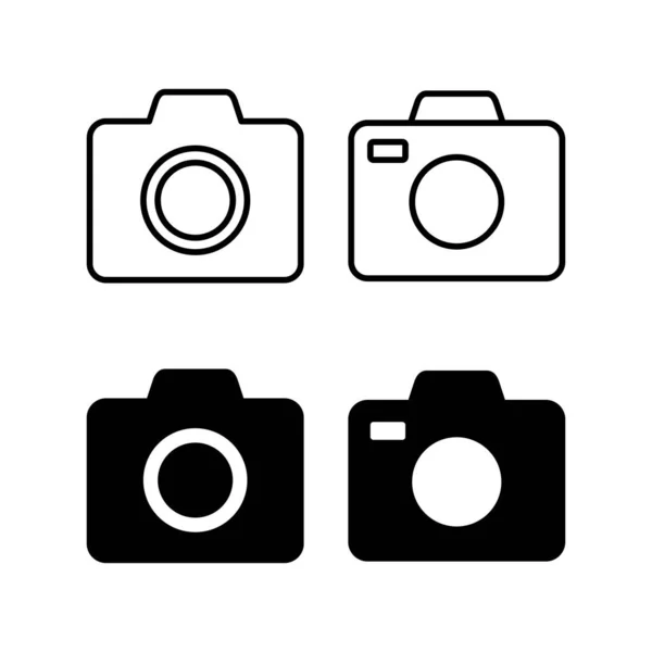 Camera Icon Vector Web Mobile App Photo Camera Sign Symbol — Archivo Imágenes Vectoriales