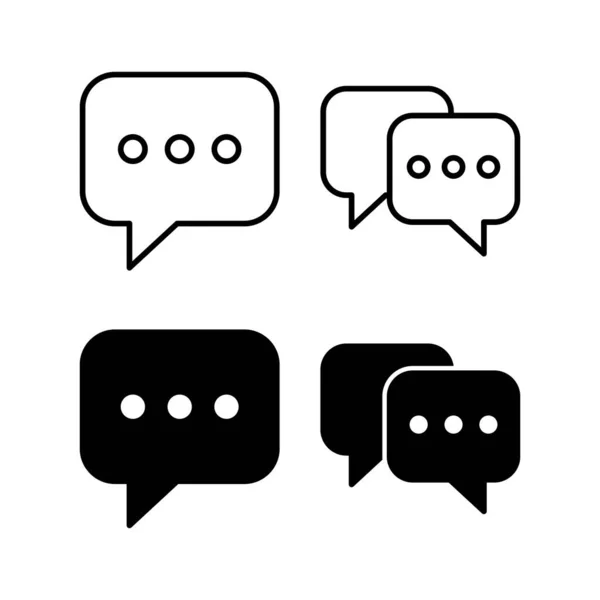 Chat Icon Vector Web Mobile App Speech Bubble Sign Symbol — Stockvektor