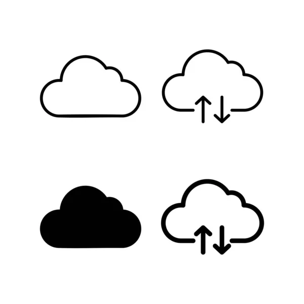 Cloud Icon Vector Web Mobile App Cloud Sign Symbol — Stockvektor