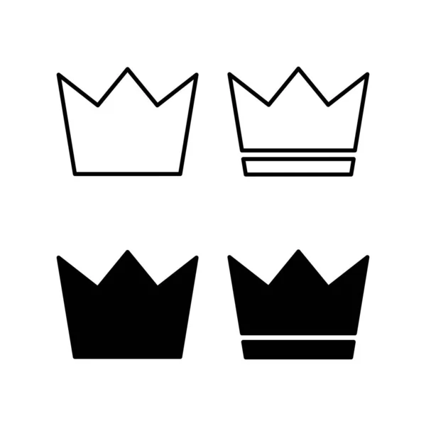 Crown Icon Vector Web Mobile App Crown Sign Symbol — Vetor de Stock