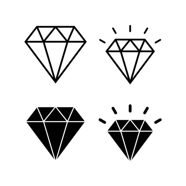 Diamond Icon Vector Web Mobile App Diamond Gems Sign Symbol — ストックベクタ
