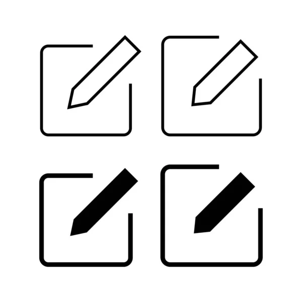 Edit Icon Vector Web Mobile App Edit Document Sign Symbol — Image vectorielle