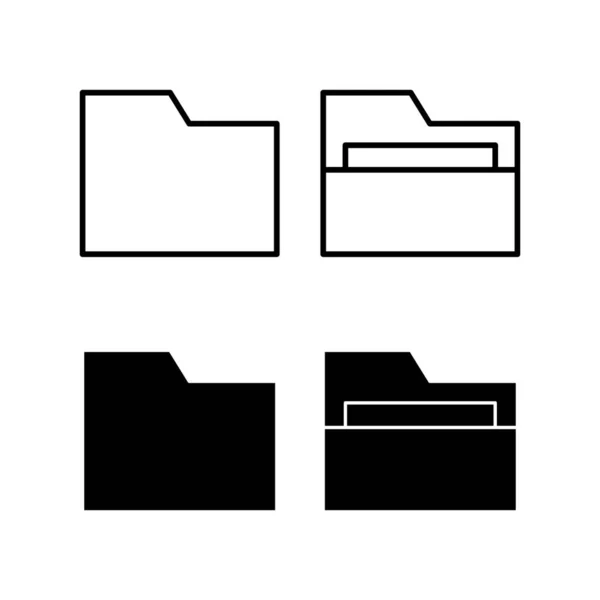 Folder Icon Vector Web Mobile App Folder Sign Symbol — Archivo Imágenes Vectoriales