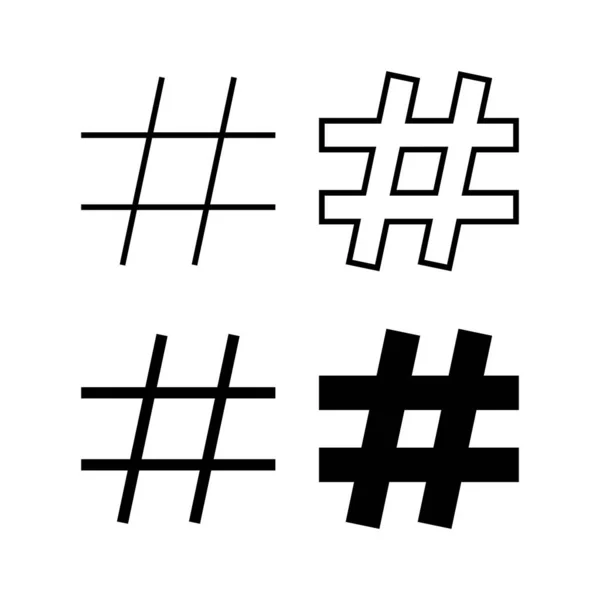 Hashtag Icon Vector Web Mobile App Hashtag Sign Symbol — Vetor de Stock
