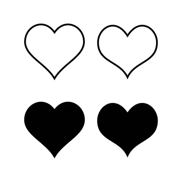 Wektor Ikony Miłości Dla Aplikacji Internetowych Mobilnych Znak Serca Symbol — Wektor stockowy