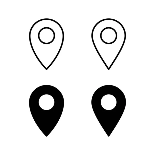 Pin Icon Vector Voor Web Mobiele App Locatiebord Symbool Doelpictogram — Stockvector