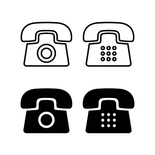 Vettore Icone Telefoniche App Web Mobile Segnale Telefonico Simbolo — Vettoriale Stock