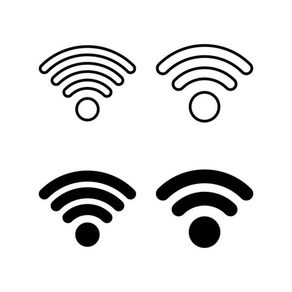 Webおよびモバイルアプリ用のWifiアイコンベクトル 信号と記号だ ワイヤレスアイコン — ストックベクタ