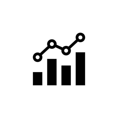 Büyüyen grafik simgesi. Çizelge ve sembol. diyagram simgesi