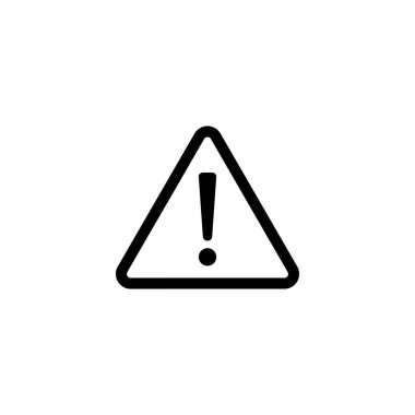 Ünlem tehlike işareti. Dikkat işareti ve sembol. Tehlike uyarısı işareti