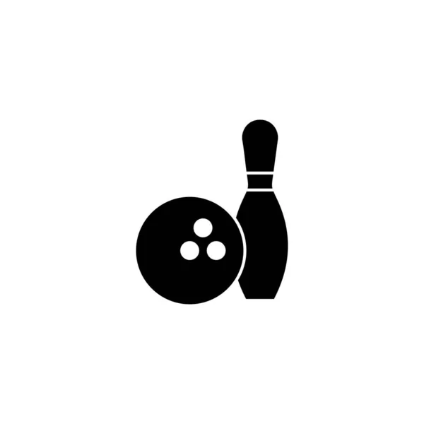 stock vector Bowling icon. bowling ball and pin sign and symbol.