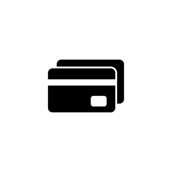 Kreditkartensymbol Zeichen Und Symbol Der Kreditkartenzahlung — Stockvektor