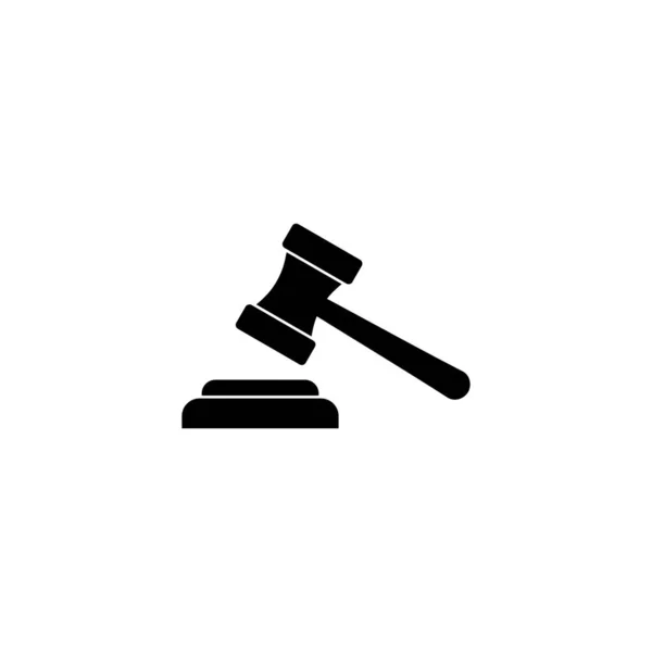 Gavel Icon Judge Gavel Sign Symbol Law Icon Auction Hammer — Stock Vector