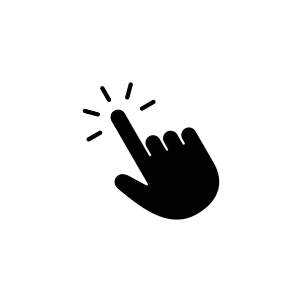 Mão Clique Ícone Sinal Ponteiro Símbolo Ícone Cursor Mão —  Vetores de Stock