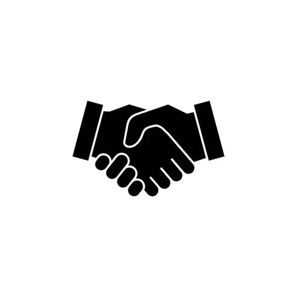 Ikona Uścisku Dłoni Firmowy Znak Uścisku Dłoni Symbol Umowa Kontaktowa — Wektor stockowy