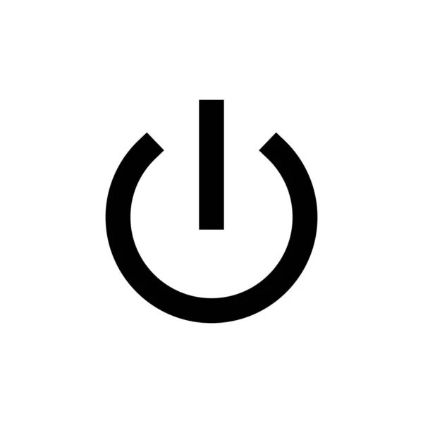 Icona Del Potere Segno Simbolo Power Switch Energia Elettrica — Vettoriale Stock