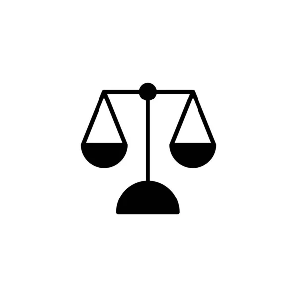 Icône Des Balances Icône Échelle Droit Signe Symbole Justice — Image vectorielle
