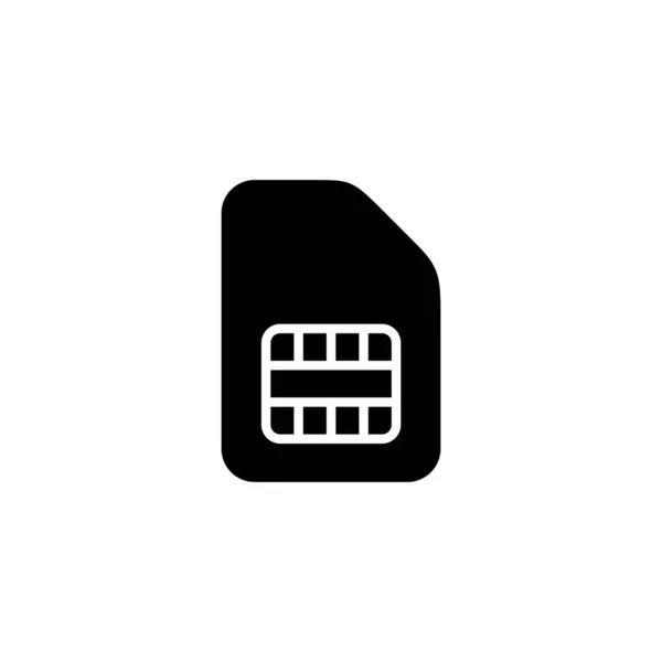 Simkaart Icoon Dubbele Sim Kaart Teken Symbool — Stockvector