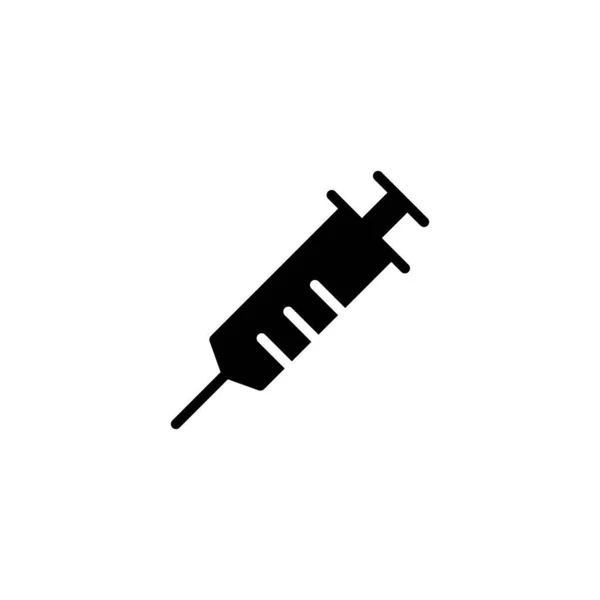 Spuitpictogram Injectieteken Symbool Pictogram Vaccin — Stockvector
