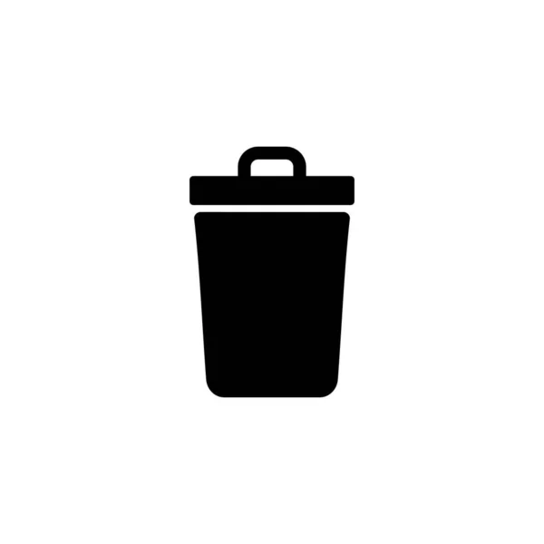 Çöp Ikonu Çöp Kutusu Simgesi Şareti Sembolü Sil — Stok Vektör