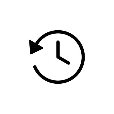 Tarih ikonu. Son olay geçmişi işareti ve simgesi