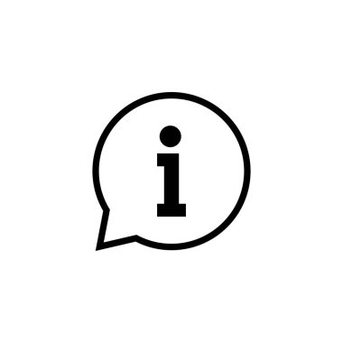 Bilgi simgesi simgesi. İmza ve sembol hakkında. Faq simgesi