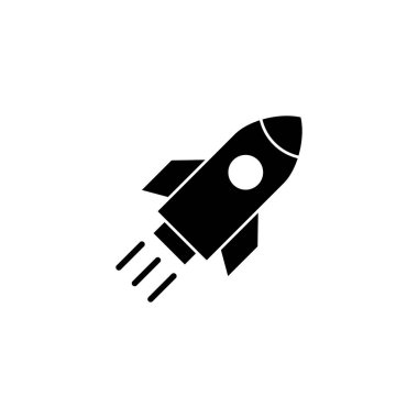 Roket ikonu. Başlangıç işareti ve sembol. roket fırlatma simgesi