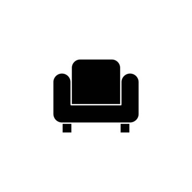 Koltuk simgesi. Kanepe işareti ve sembol. mobilya simgesi