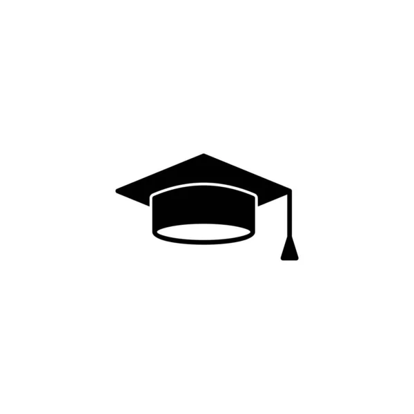Ikona Edukacji Znak Symbol Czapki Absolwenta Absolwentka Pułap Dla Studentów — Wektor stockowy
