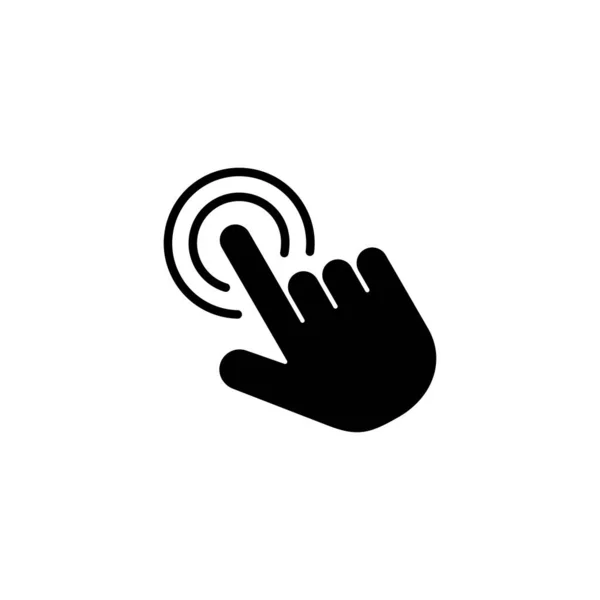 Hand Klicka Ikonen Pekare Och Symbol Hand Markör Ikon — Stock vektor