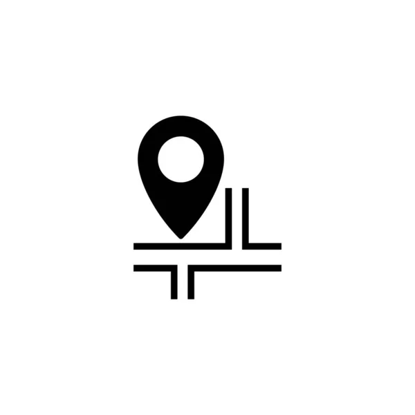Mappe Icona Pin Posizione Segno Simbolo Geo Individuare Icona Puntatore — Vettoriale Stock