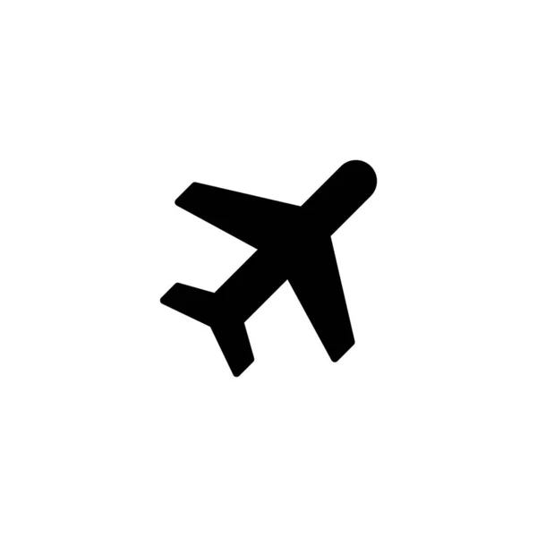 Vliegtuigpictogram Vliegtuig Teken Symbool Vluchttransportsymbool Reisbord Vliegtuig — Stockvector