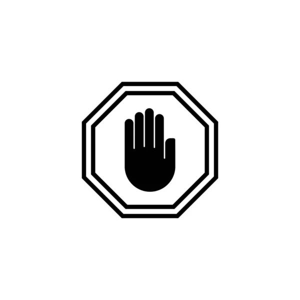Stop Het Pictogram Stop Het Verkeersbord Handstopteken Symbool Stop Het — Stockvector