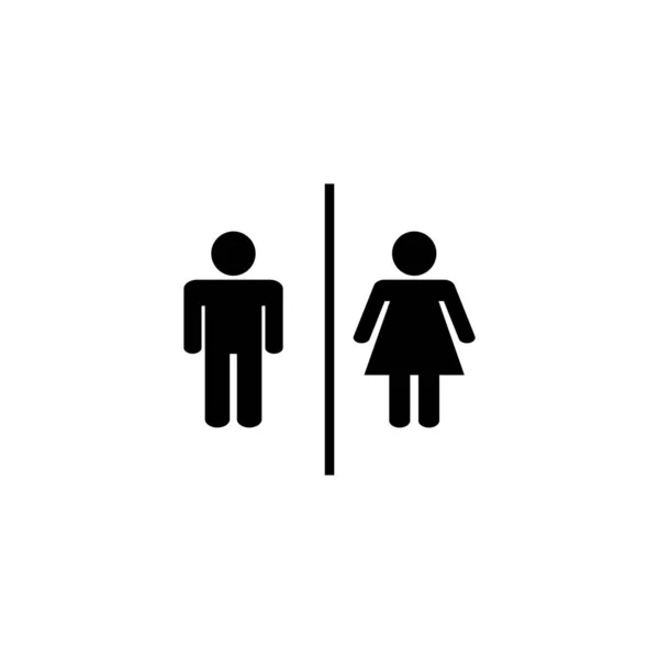 Ikona Toalety Dziewczyny Chłopcy Toalety Znak Symbol Znak Łazienki Toaleta — Wektor stockowy