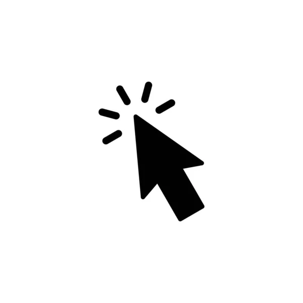 Haga Clic Icono Signo Flecha Puntero Símbolo Icono Del Cursor — Vector de stock