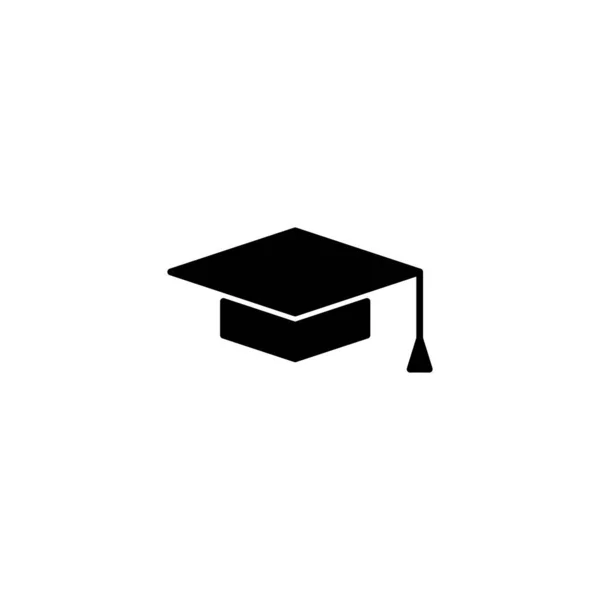 Ícone Educação Sinal Boné Graduação Símbolo Licenciatura Alunos Cap — Vetor de Stock